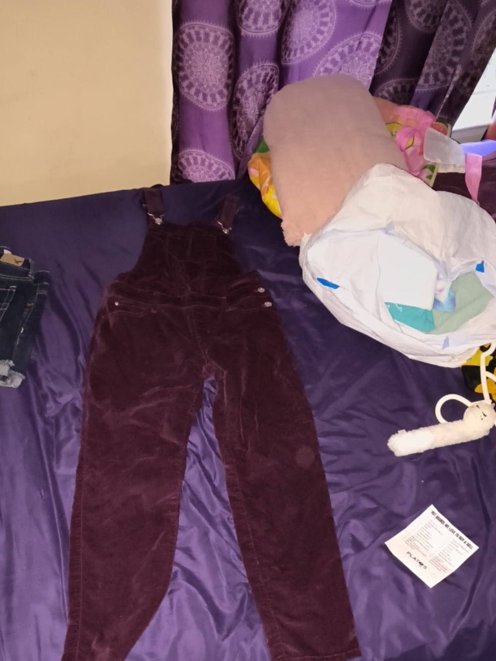 Abercrombie Kids Burgundy Corduroy Overalls – Size 13/14